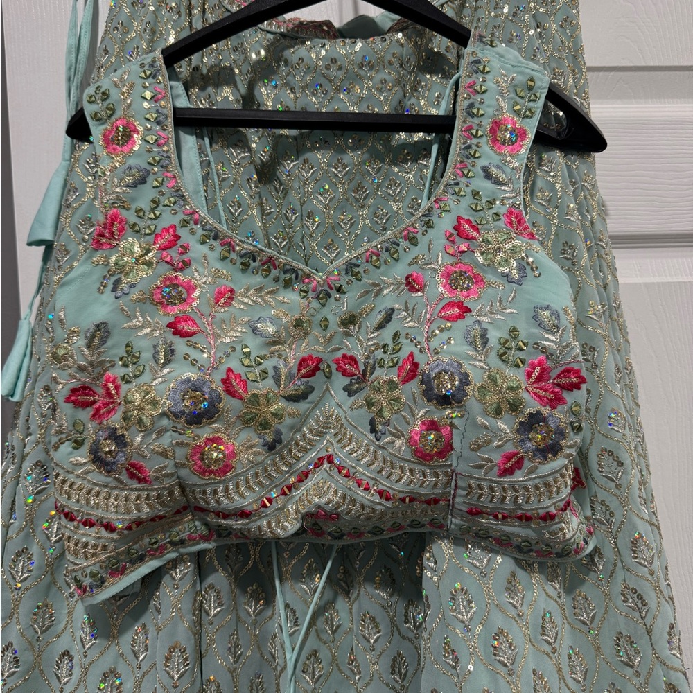 Light green lehenga with dupatta
